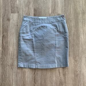 Anthropologie Leifsdottir Grey Jean Skirt Size 6
